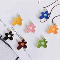 20pcslot new creative drip irregular flower charms pendant connectors for diy earrings necklace jewelry making accessories