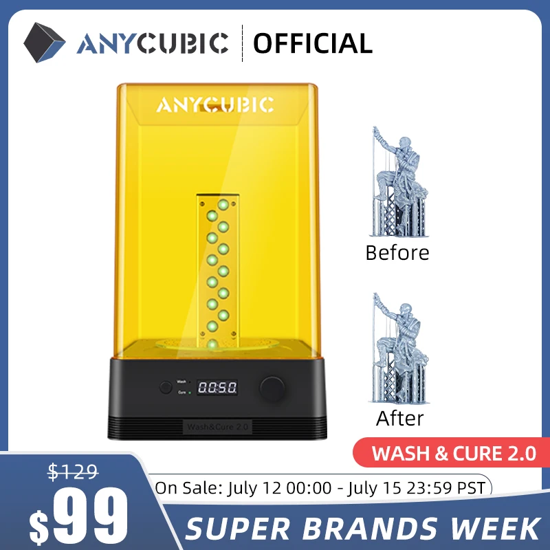 ANYCUBIC мойка и выдерживание 2 0 УФ ротационная отверждающая Смола Очистительная