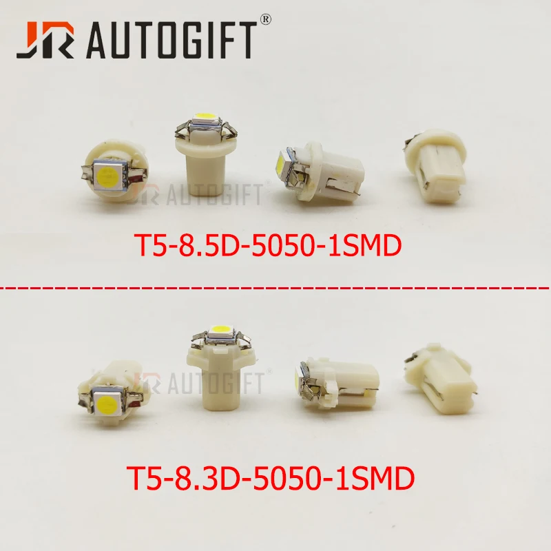 100x T5 B8.5D 8.5D B8.5 1 LED 5050 8.3D T8.3D 24V/12V красный/синий/зеленый/желтый автомобильный индикатор панели приборов лампочка автоинструменты светятся.