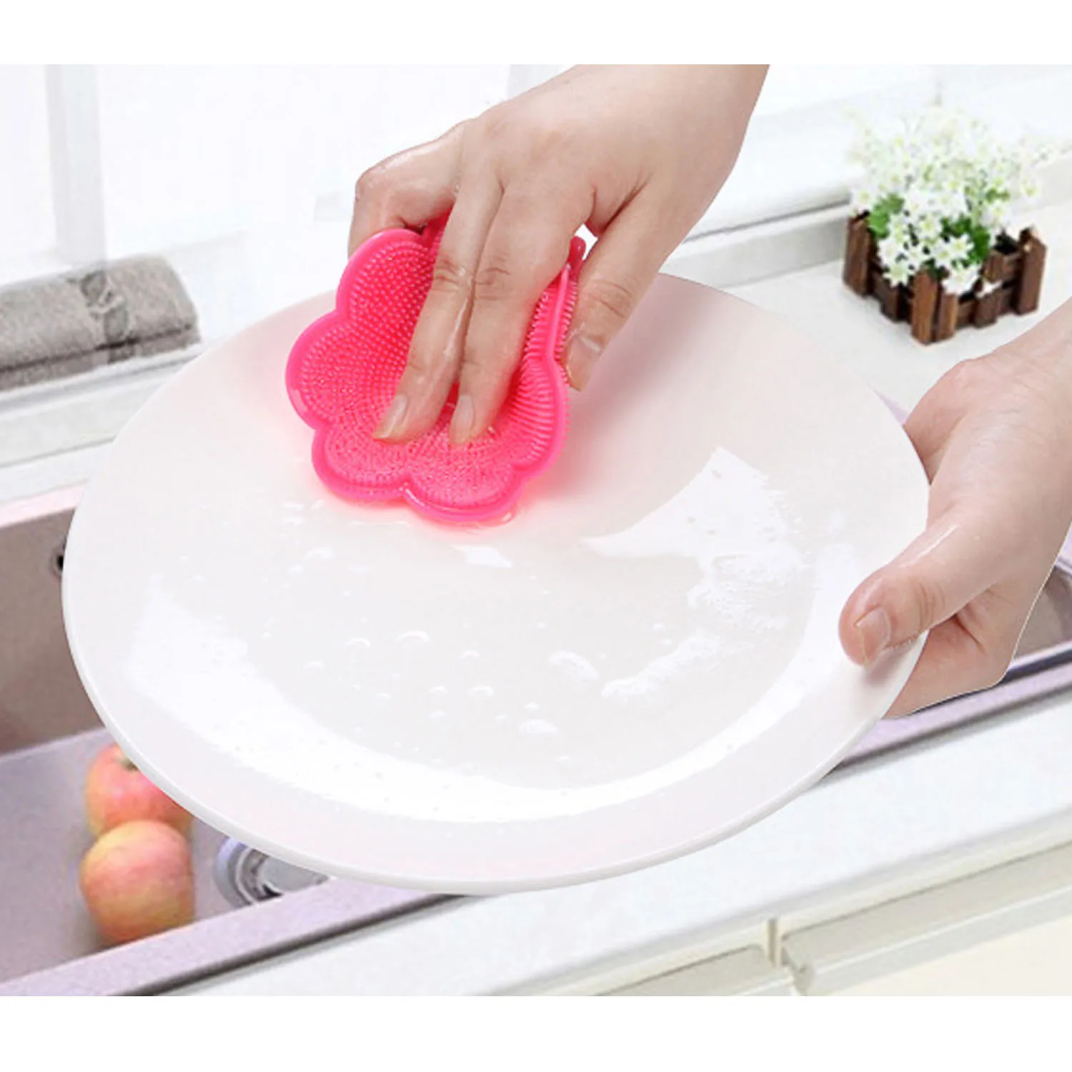 3 шт. силиконовые щётки для мытья посуды | Дом и сад