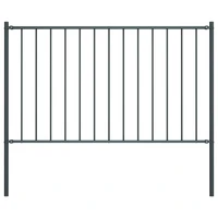 fence panel with posts powder coated steel 5 6x3 3 anthracite