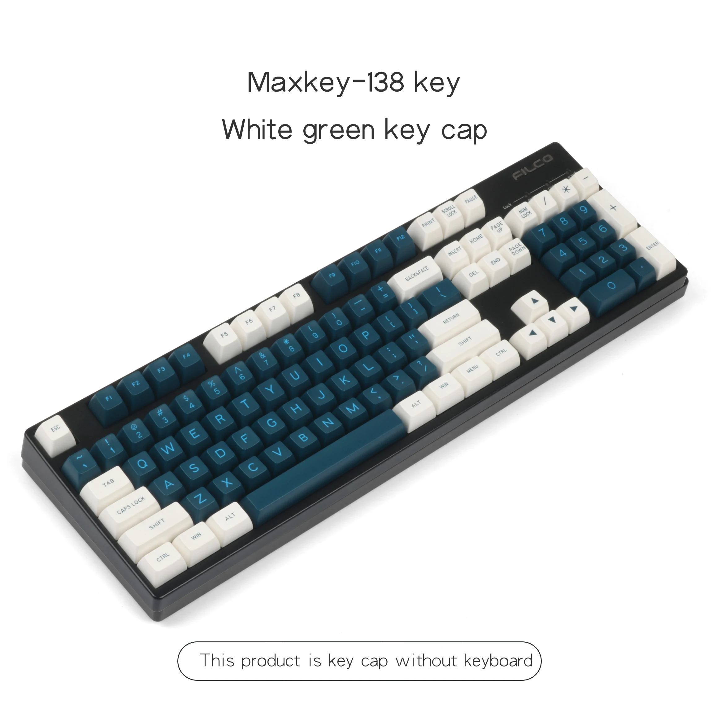 MAXKEY white and green doubleshot ABS SA Profile Keycap Set for mechanical keyboard | Компьютеры и офис