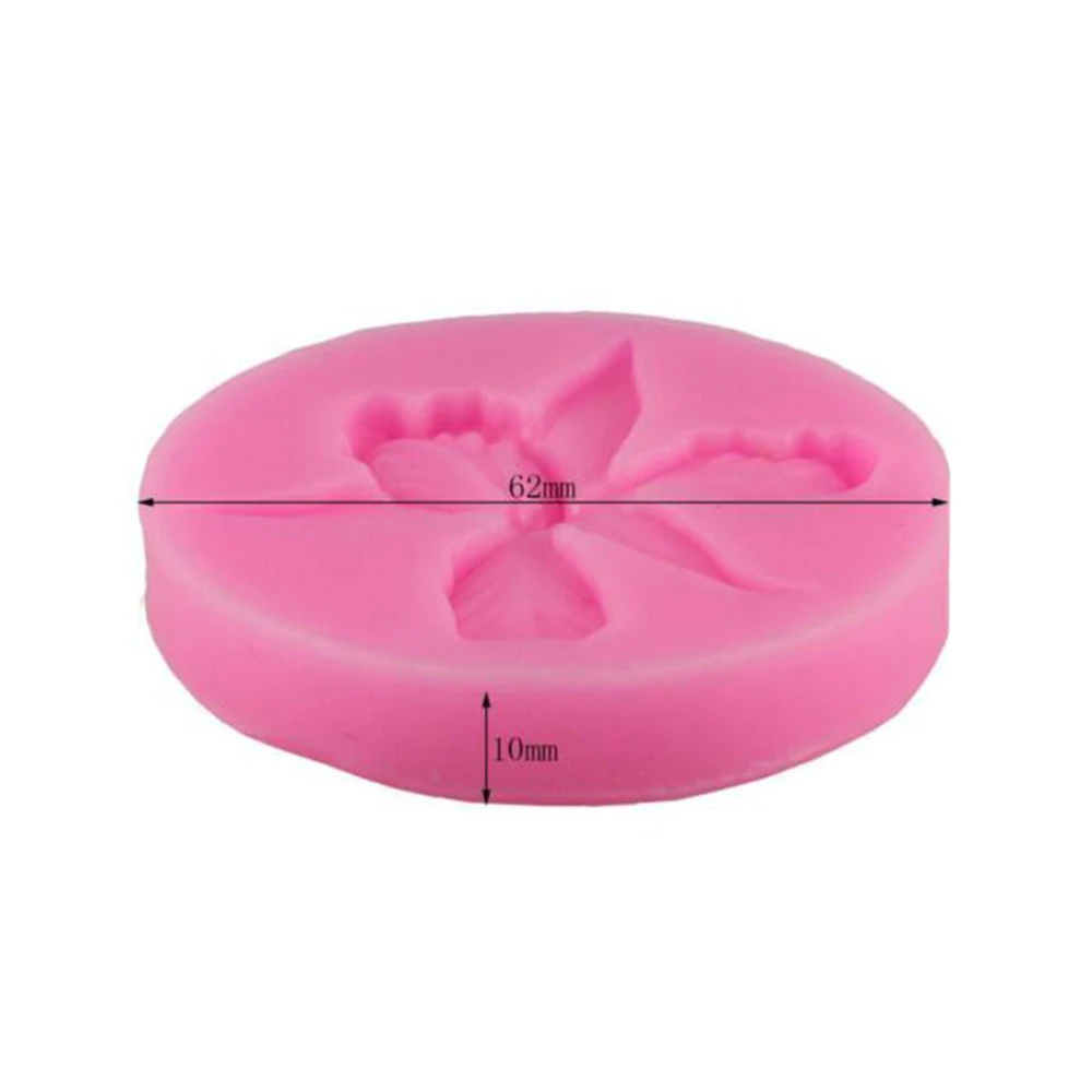 Силиконовая 3D форма с орхидеей приспособление для выпечки тортов приклеиваемая