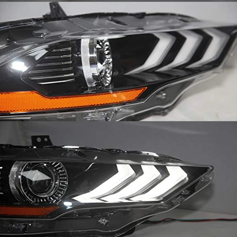 1 пара светодиодные передние фары для Lexus IS250 с объективом проектора 2006-2012 года черный корпус с дневным ходовым светом