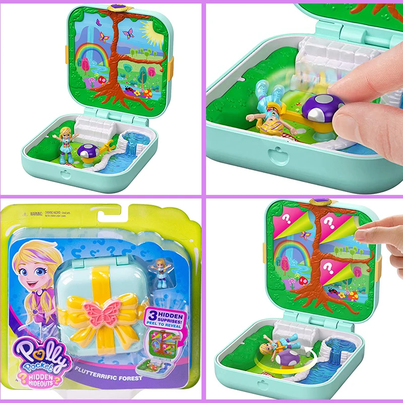 Mattel Polly карманная кукла скрытый мир мини-сцена для девочек, домашние игрушки для детей, Русалочка, детские игрушки, куклы для новорожденных