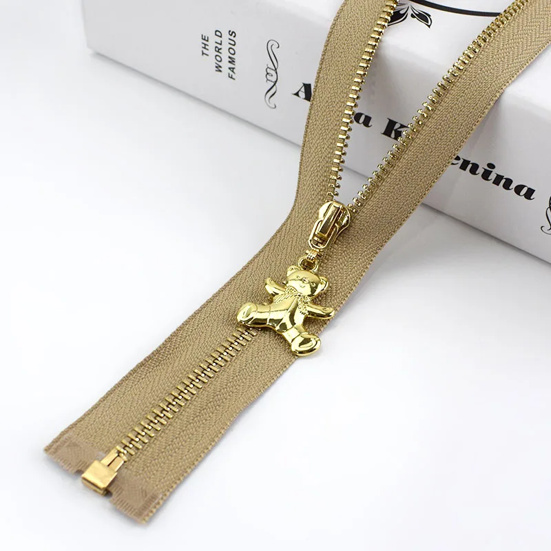 Хаки Meetee 2 шт 40-70 см 3# Металлические молнии Open-End Авто замок золотая молния DIY сумки кошелек Декор одежды молния Швейные аксессуары ZA049 - Цвет: Хаки