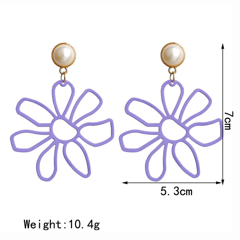 Корейские модные цветочные серьги для женщин ручной работы милые жемчужные