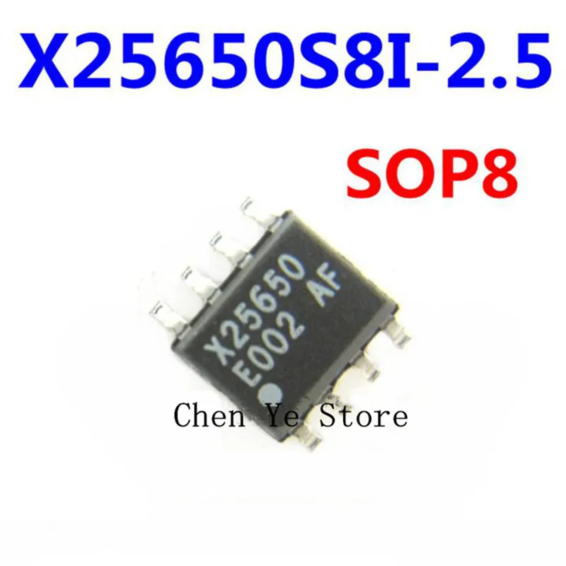 

Бесплатная доставка 10 шт. 100% Новый оригинальный X25650 X25650S8I-2.5 SOP-8 5 МГц последовательный чип, микросхема памяти