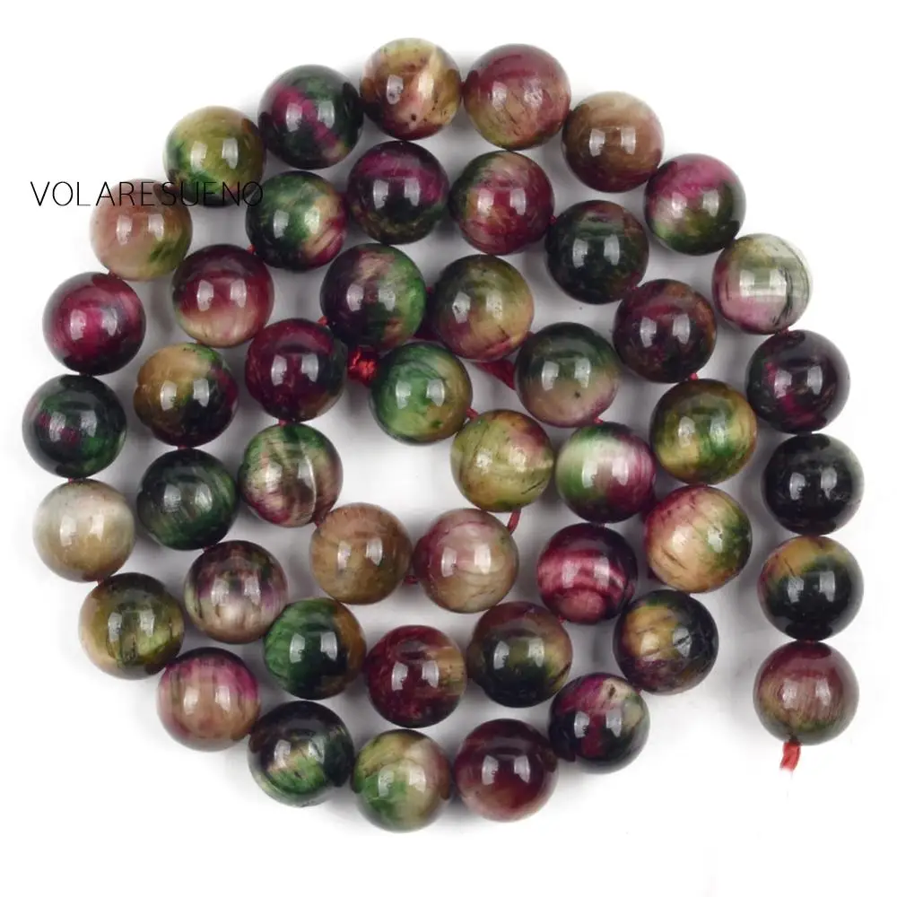 

6/8/10mm Natural Stone Beads Multicolo Round Tiger Eye Loose Spacer Beads For Jewelry Making DIY Charms Bracelet Accessories 15