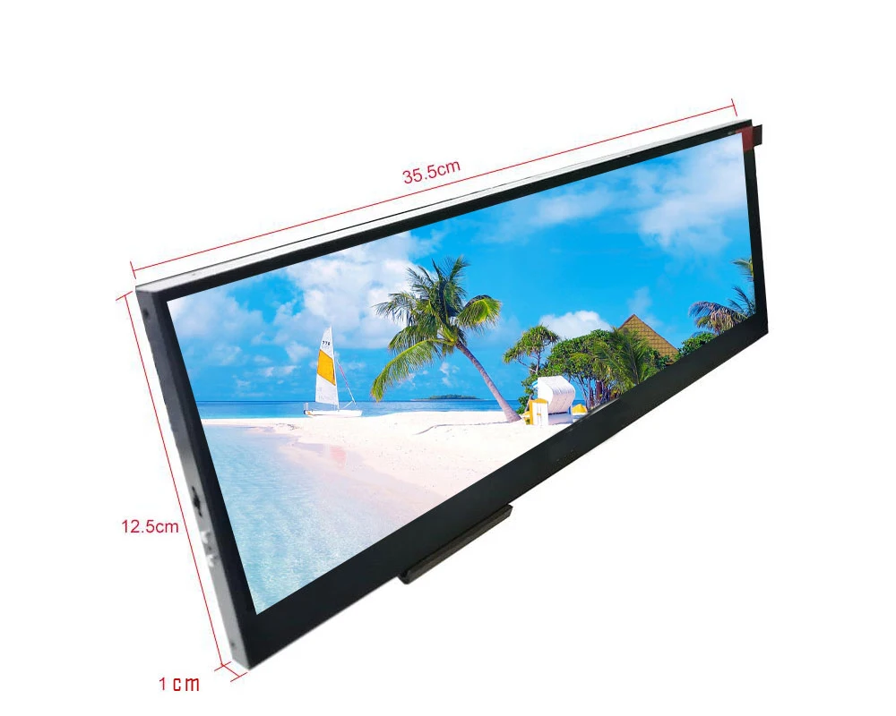 Monitor t&aacute;ctil 4K de 14 pulgadas, 3840x1100, Panel de consola de juegos LCD IPS, placa controladora de 60Hz para tel&eacute;fono m&oacute;vil, Raspberry pi-1