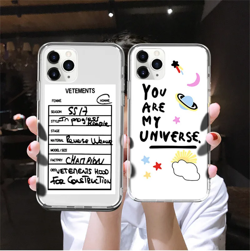 Lovebay Transparent Simple Phone Case For iPhone 11 Pro X XR XS Max 5 5s SE 6 6s 7 8 Plus Cool Funny Patterned Soft Silicon Capa |