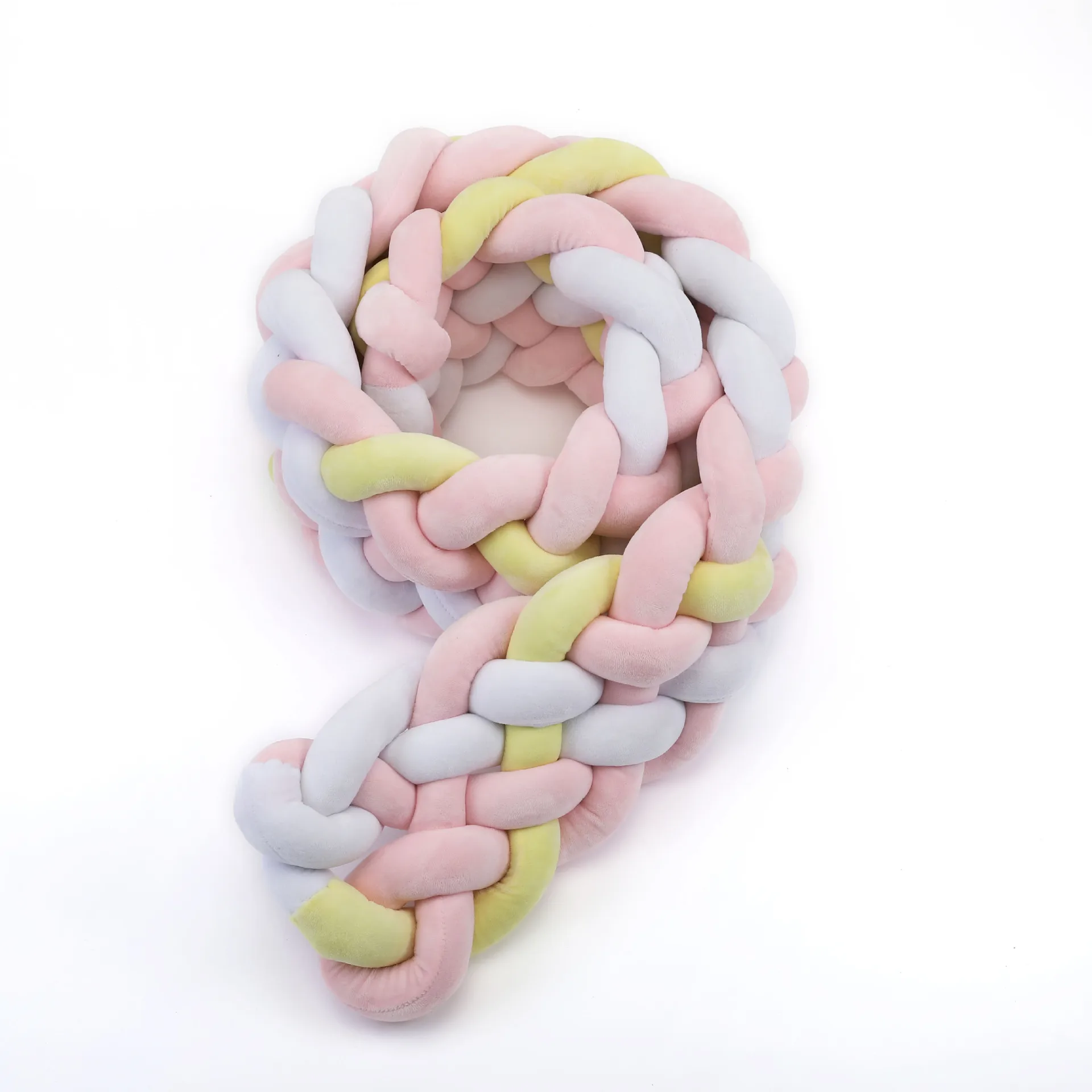 INS длинная плетеная Подушка с узелком для защиты от столкновений бампер детской