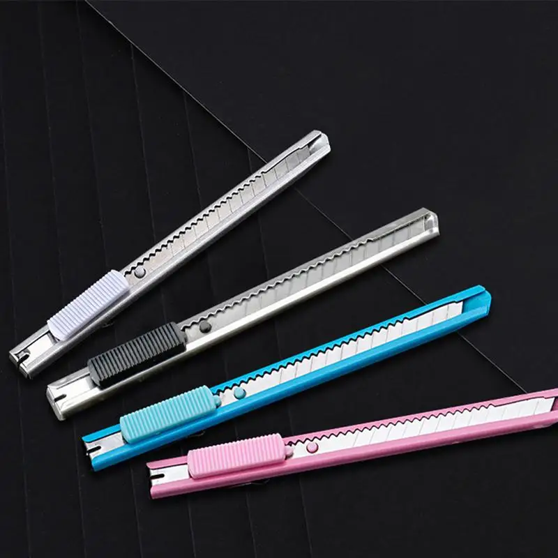 

6Pcs Retractable Utility Knives Box Cutter Opner Stationery (Random Color)