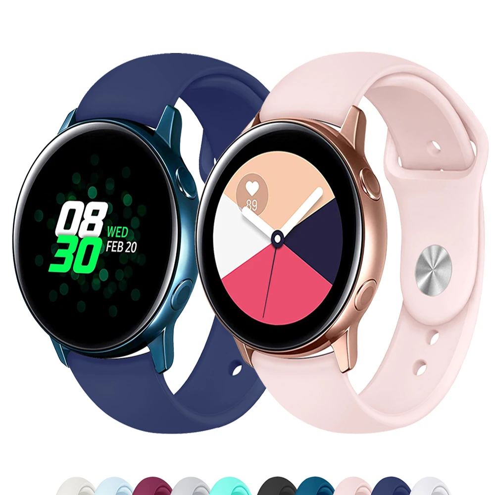 Galaxy watch Aktive ремешок для samsung galaxy 22 мм amazfit bip Getriebe sport 20 uhr band S2 correa handgelenk a|Ремешки