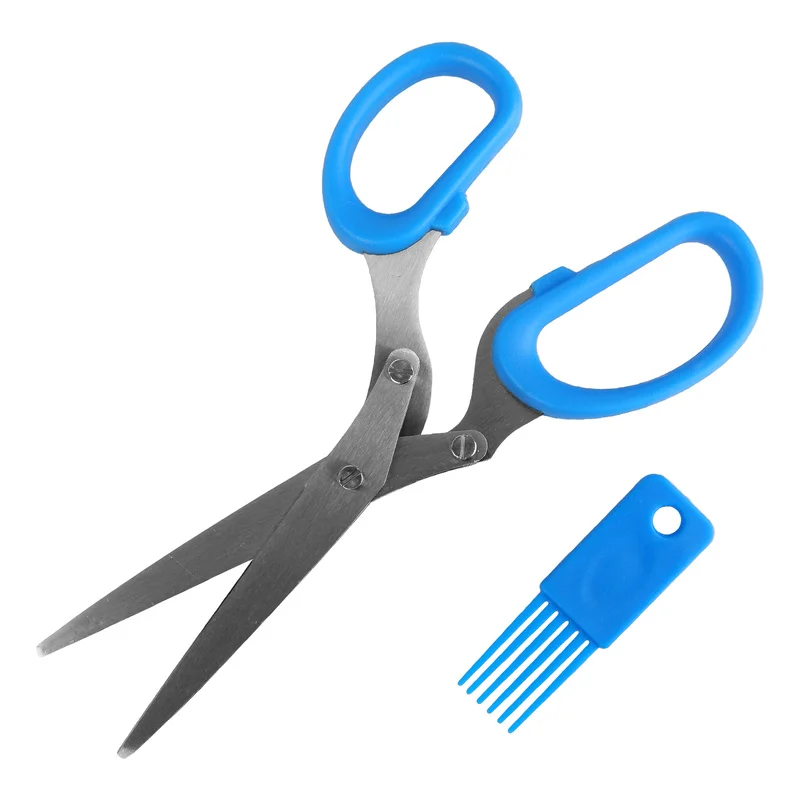 

1pcs 19cm Minced 5 Layers Basil Rosemary Kitchen scissor Shredded Chopped Scallion Cutter Herb Laver Spices kichen accessories