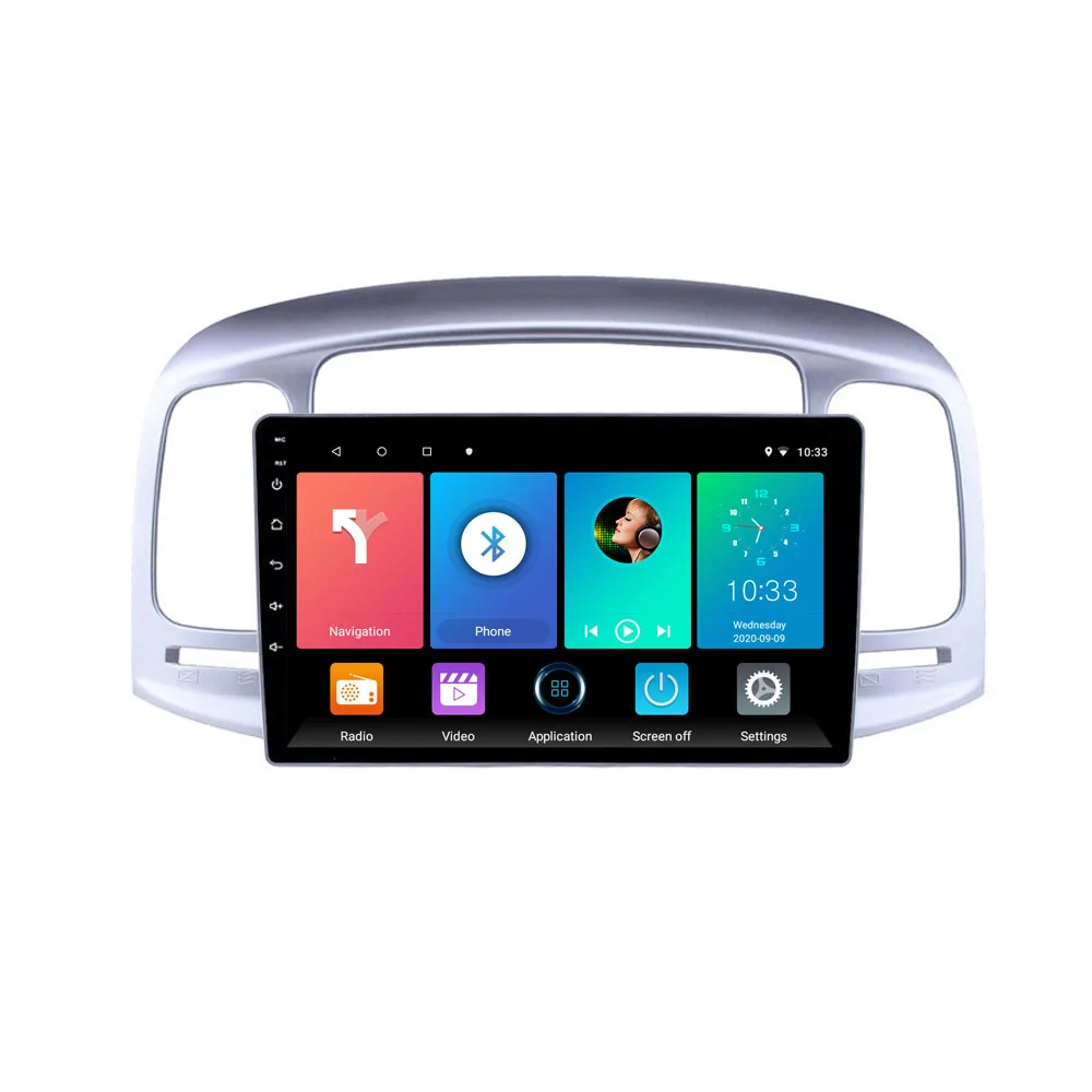 

2 Din 9 Inch Android Car Multimedia Player for Hyundai Accent 2006-2011 GPS Navigation System Head Unit Stereo with Frame