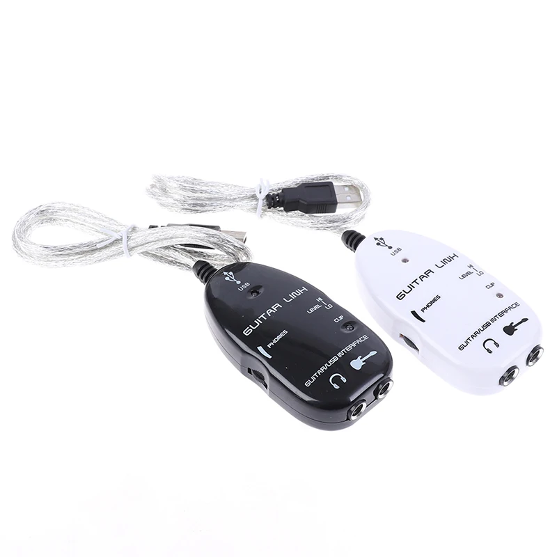 

Hot Audio Cable External Sound Card Audio Guitar To USB Sound Player Sound Card Effector Interface Link 1PCS