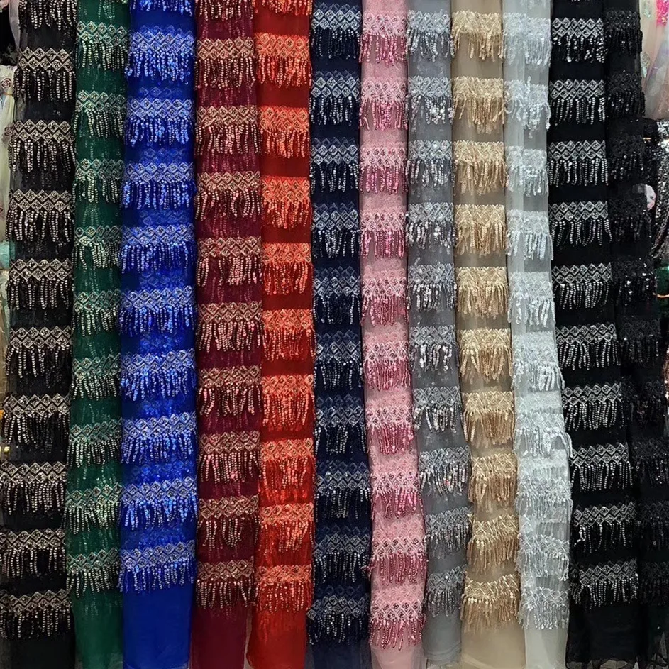 Сетчатая пряжа блестки внешняя торговля одежда сценическое платье тяжелая