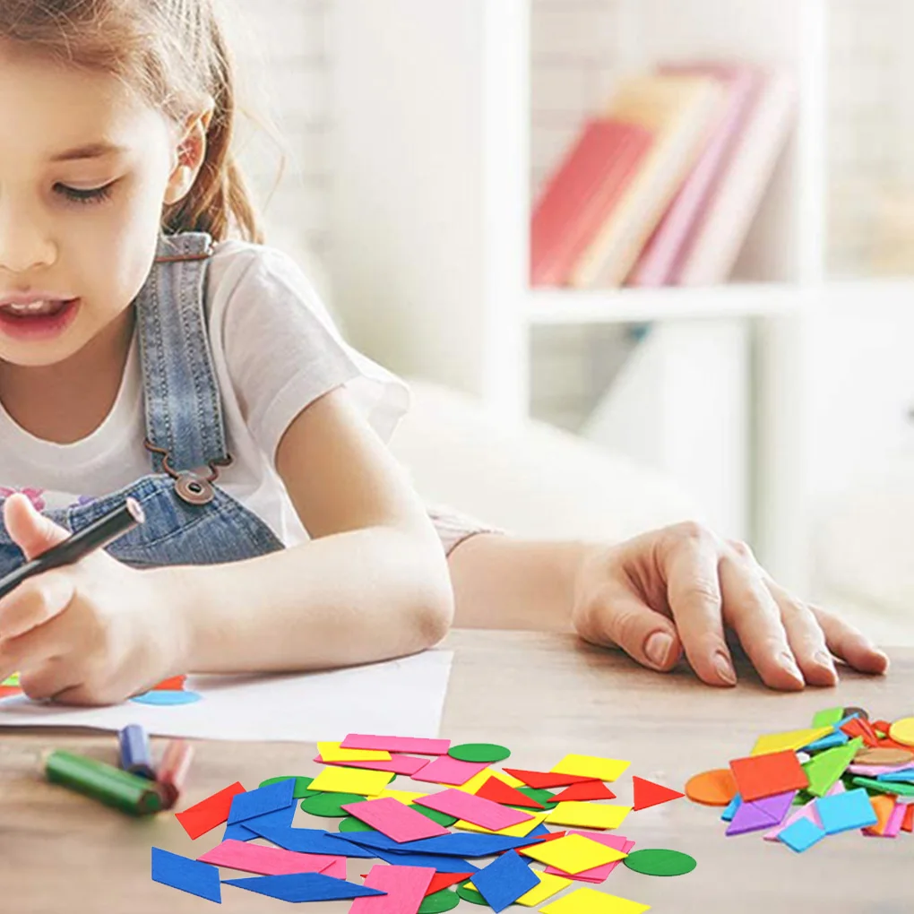 

150pcs Foam Stickers Geometry Puzzle Self-Adhesive EVA Stickers Children Education DIY Toys Crafts Arts Making Gift