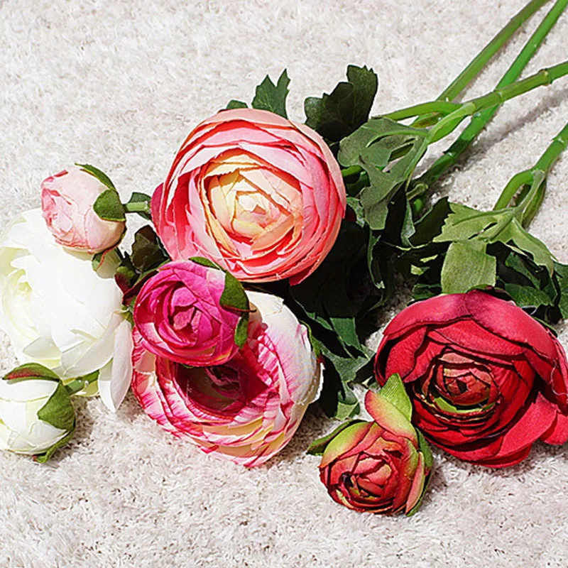 2 бутоны реалистичные искусственные цветы розы ветка с цветами Свадебная