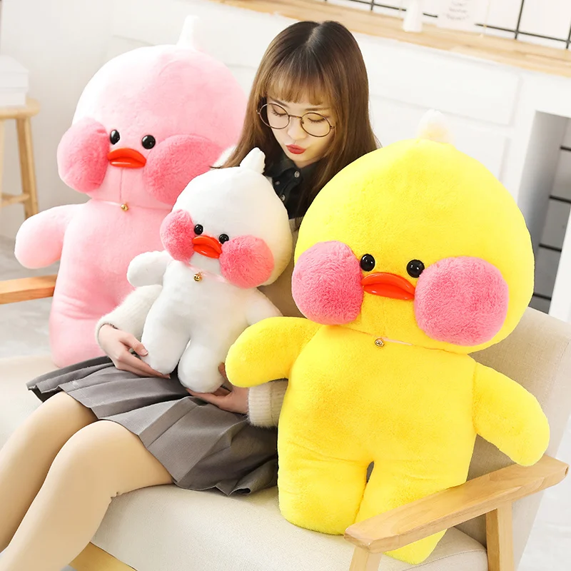 

20-80cm Cute LaLafanfan Cafe Duck with Bells Plush Toys Soft Lovely Animal Pillow Stuffed Baby Doll for Kids Girls Birthday Gift