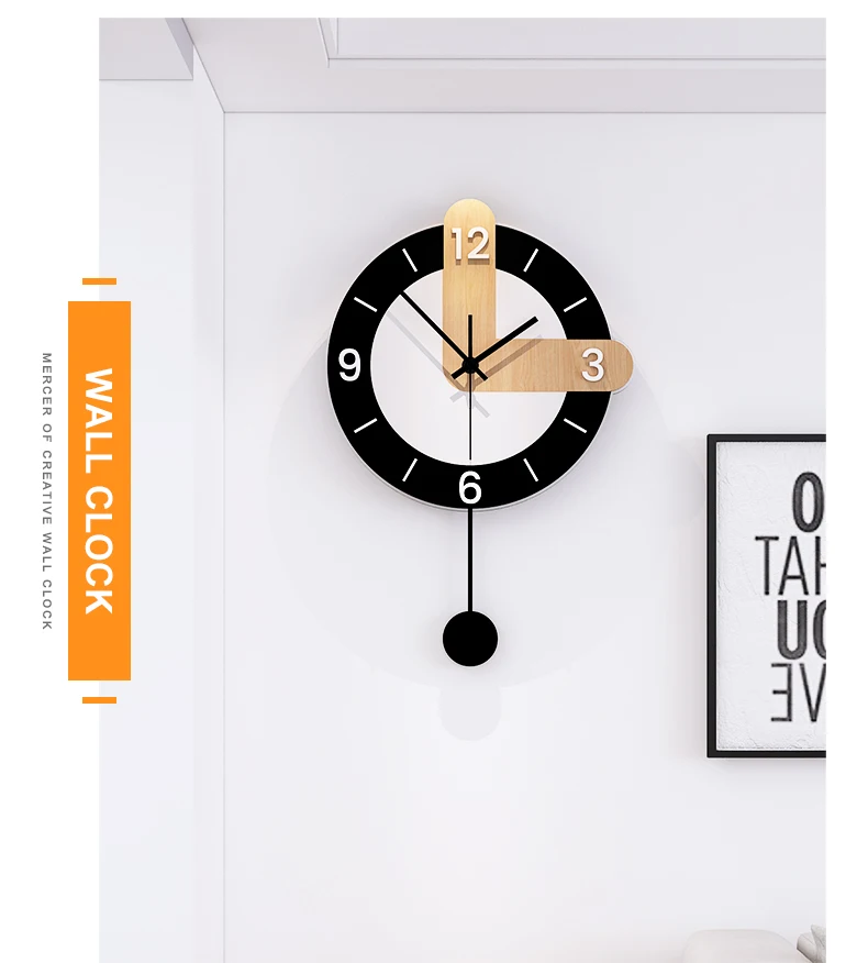 

Large Luxury Simple Black Luxury Modern Design Luxury Living Room Simple Kitchen Zegar Na Sciane Home Decoration BA60WC