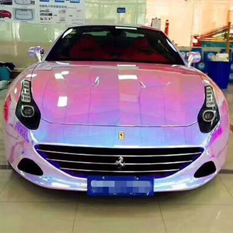 

1,35*18 метров белый Радужный переливающийся хромированный автомобильный виниловый автомобильный полный корпус стоимость
