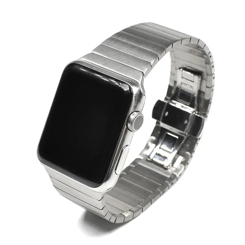 Ремешок из нержавеющей стали для apple Watch Band 4 44/40 мм браслет iwatch Bands 42/38 Series 3 2 1