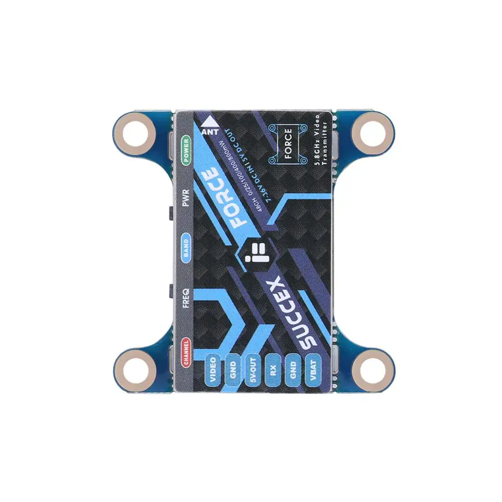 Регулируемый видеопередатчик iFlight SucceX Force 5 8g 25mW/100mW/400mW/800mW VTX с MMCX на SMA/RP SMA кабель
