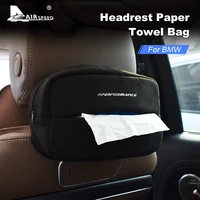 airspeed suede m performance car tissue box holder cover case portable seat back napkin paper storage bag for bmw accessories