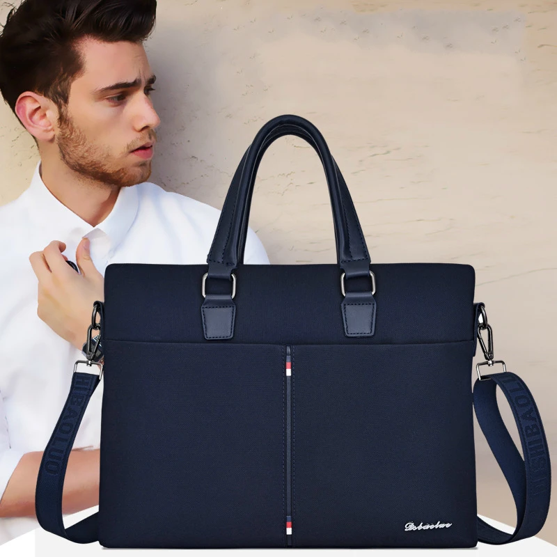 

2021 New Casual Men's Business Briefcase Men Handbag Oxford Wear-resistant Shoulder Bag Male Shoulder Office Bags Bolso Hombre