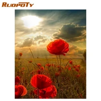 ruopoty frame flowers diy painting by numbers modern home wall art acrylic canvas painting handpainted unique gift home art