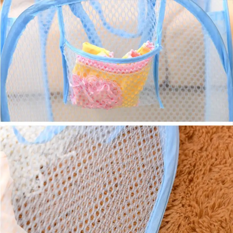 Foldable Laundry Baskets Pop Up Easy Open Mesh Clothes Organizer Hamper Basket Dirty Sorting Kids Toys Sundries | Дом и сад