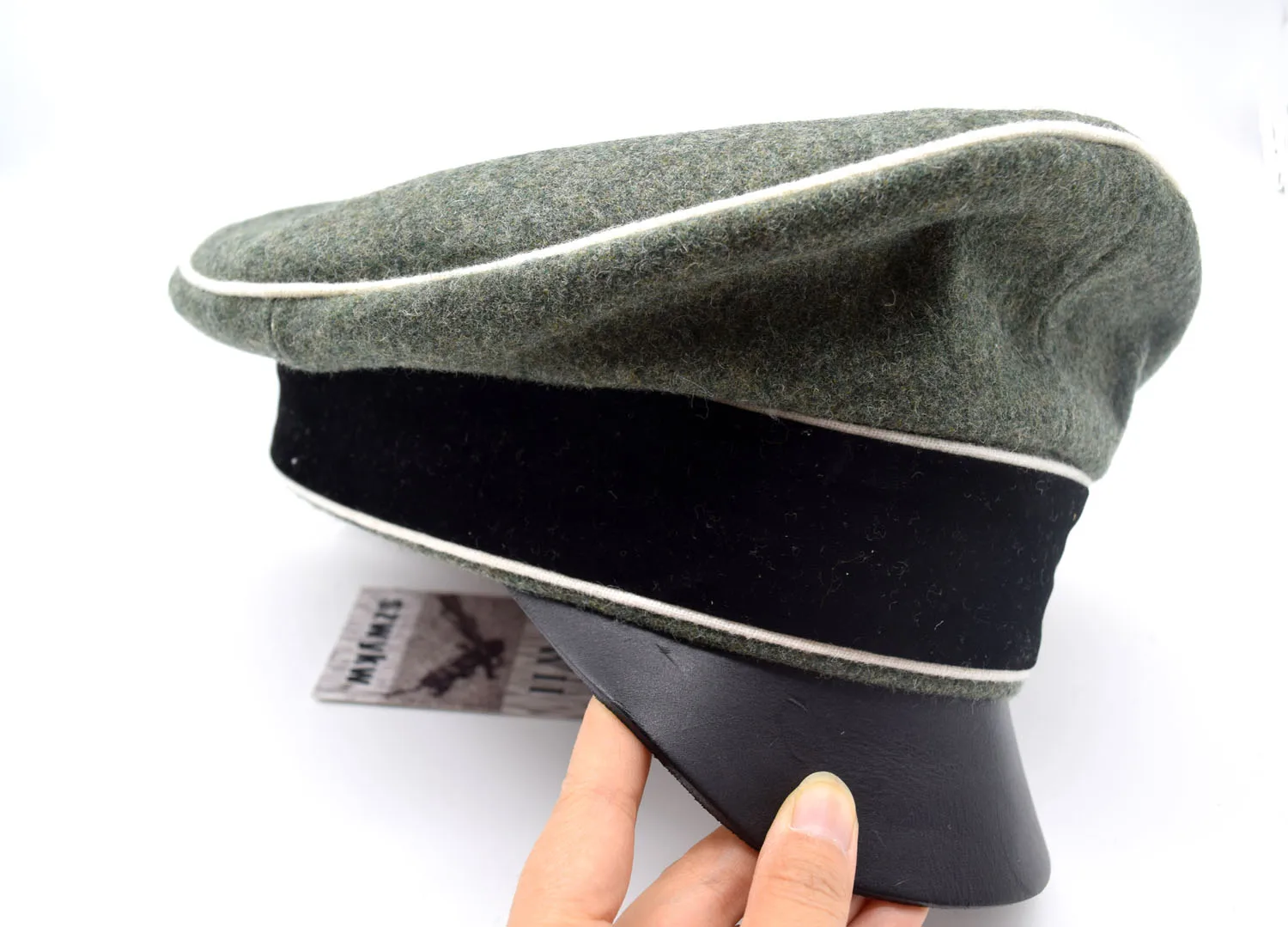 Кепка с козырьком Replica WW2 German Army Field Marshals Generals Officers Crusher Visor Cap с кольцом из кожи для пота, размер M 57 см.