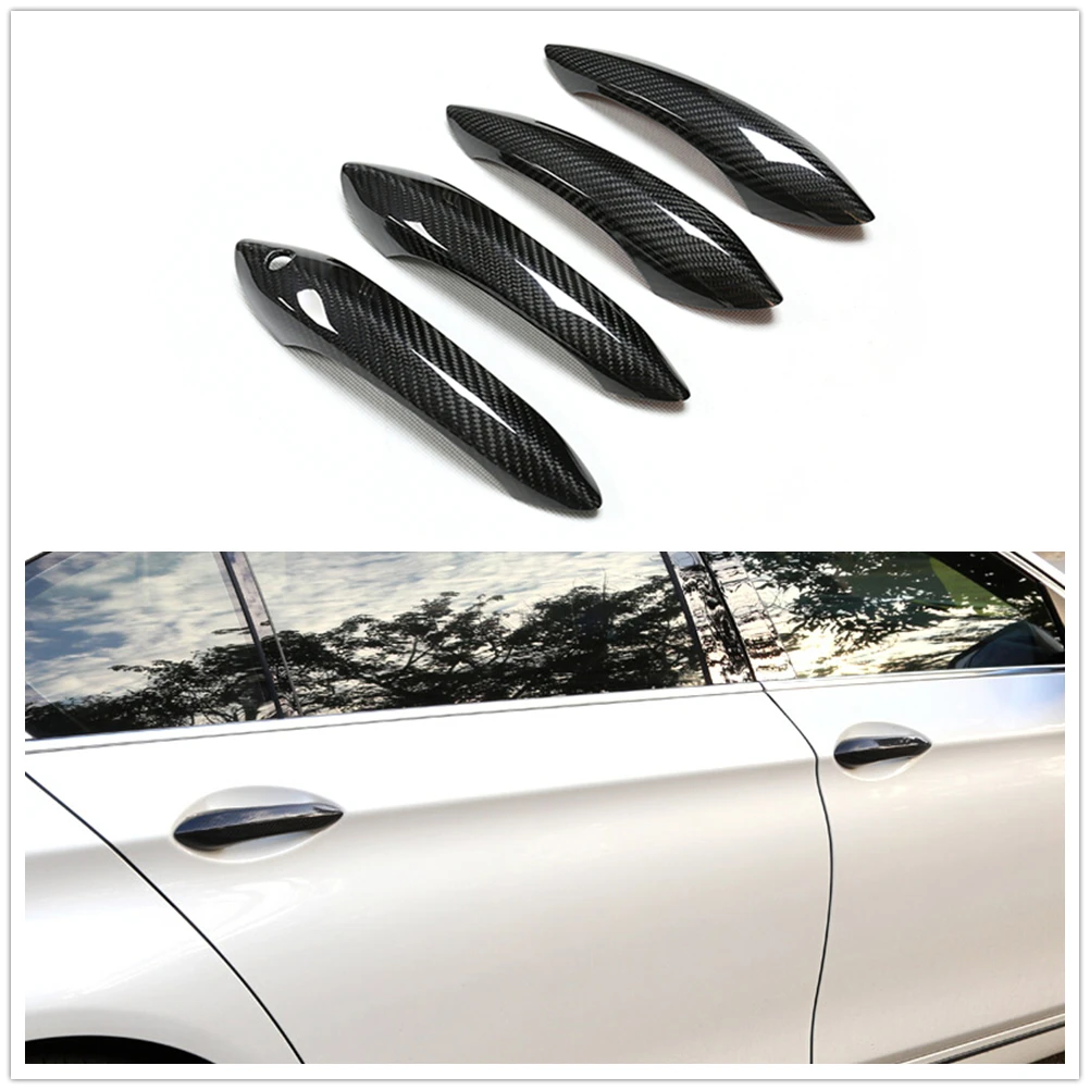 

For BMW 5 GT 6 Series F10 F12 M5 M6 2010-2018 Real Carbon Fiber Car Exterior Door Handle Cover Trim Paddle Pull Handknob Case