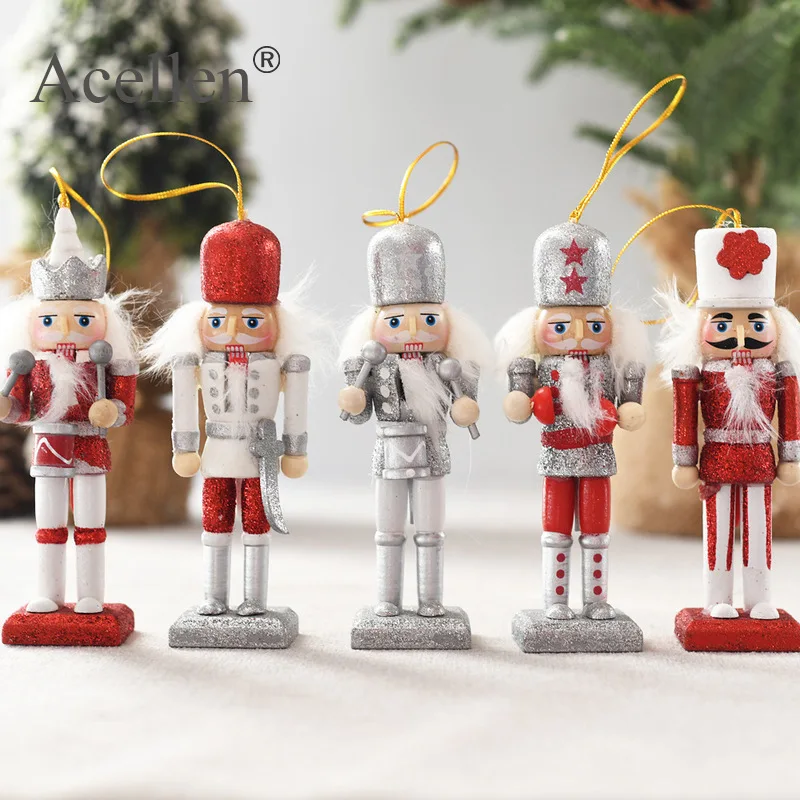 5 шт. домашний декор деревянная кукла Щелкунчик барабанщик миниатюрные фигурки