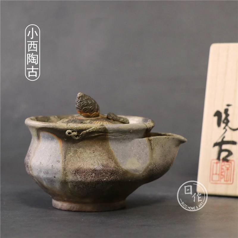 

Imported from Japan for burning famous small west tao before the ancient manual pinecone firewood teapot Aquarius