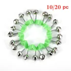 20 шт., спиральные колокольчики, сигнализация поклевки, наконечник для ночной рыбалки