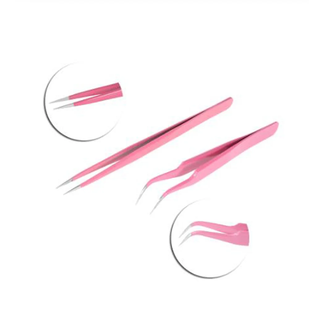 2 шт./компл. Наращивание ресниц Пинцет с острыми концами клип инструменты для