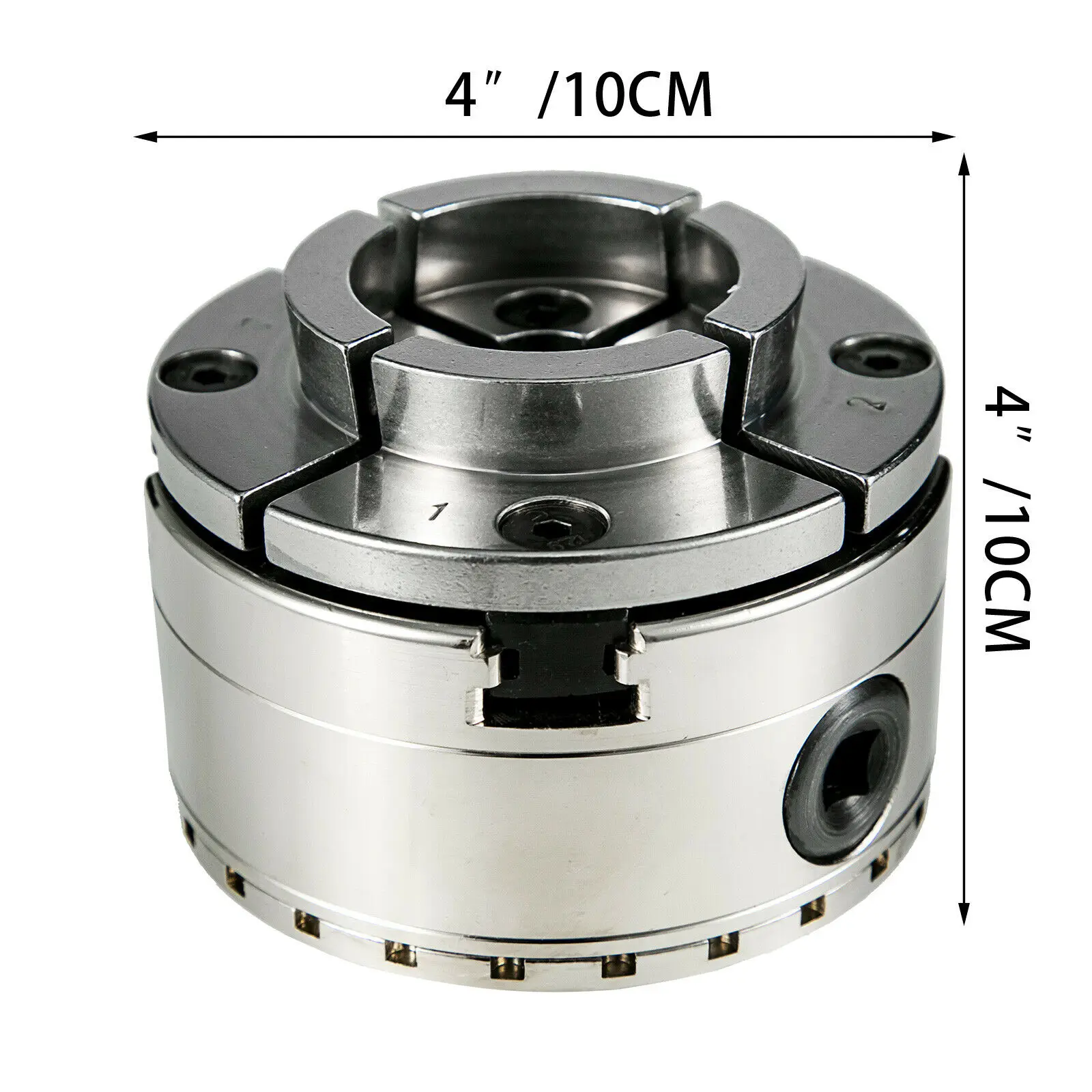 

VEVOR 4-inch Lathe Chuck Wood Turning Accessory Sets Self-centering W/ Bevel Gears & Installation Kits for Woodworking Milling