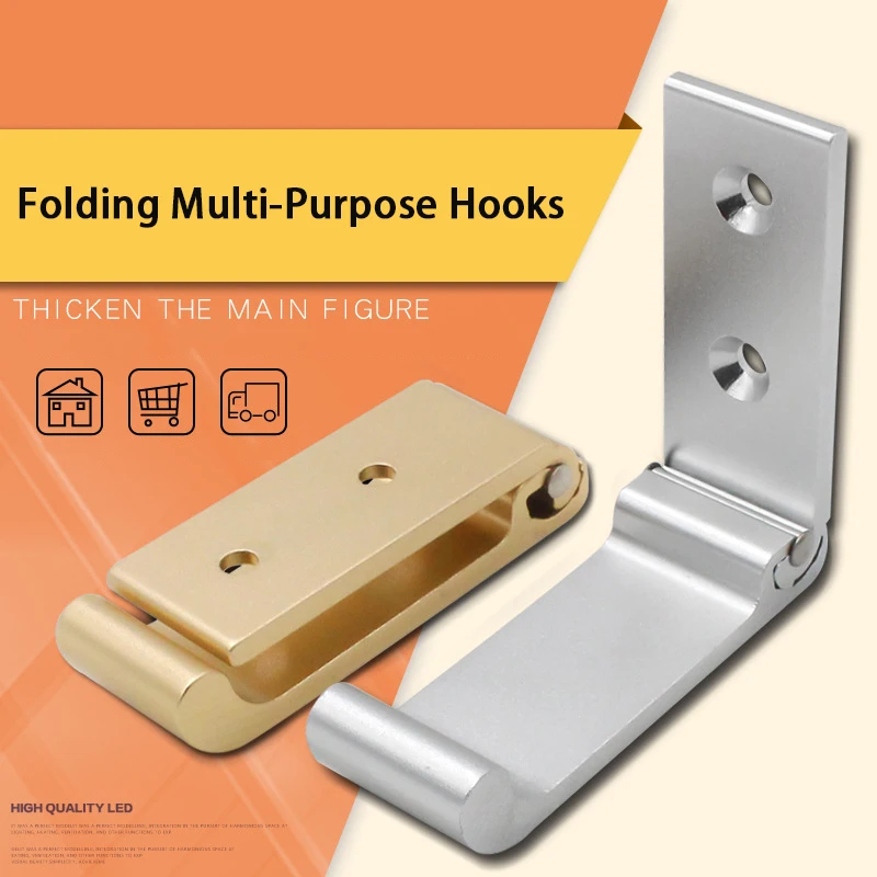 Складные крючки для ванной комнаты кухни настенный крючок из алюминиевого