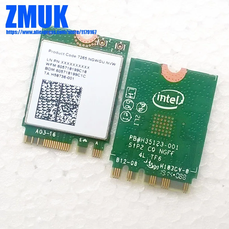 Карта Wi Fi Int Dual Band Wireless AC 7265.NGWGU для Lenovo Thinkpad x250 t450 t450s t550 Series|Комплектующие ремонта