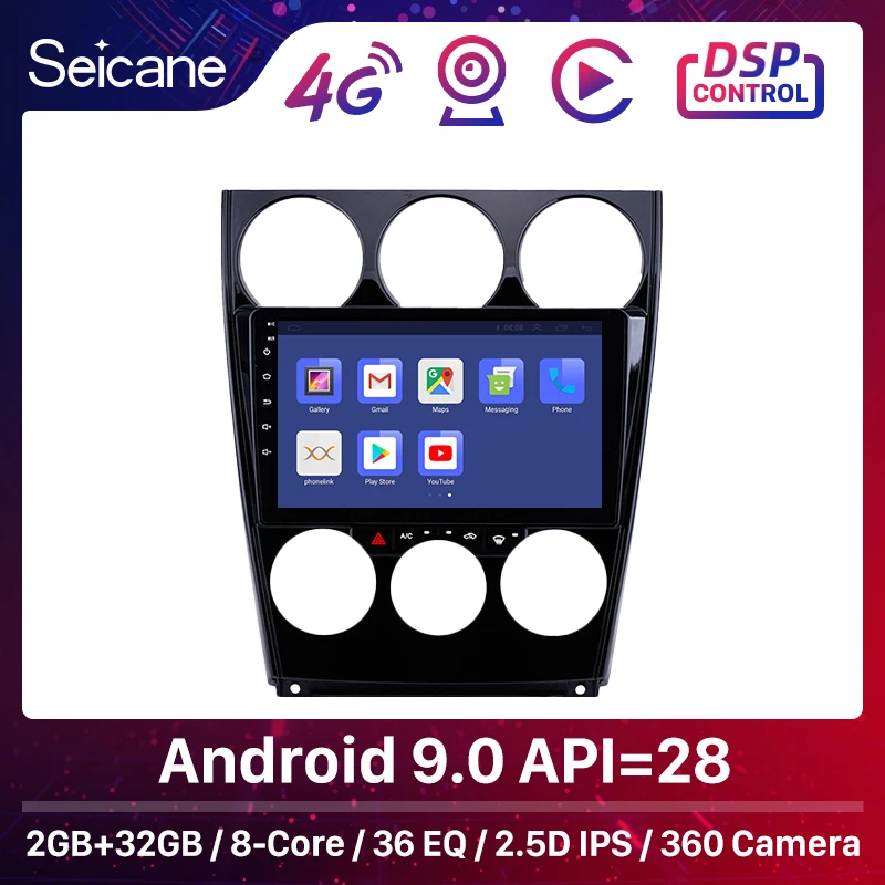 Автомобильный мультимедийный плеер Seicane Android 9 0 GPS для старой Mazda 2004 2014 2015 6