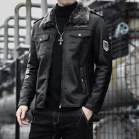 2020 autumn winter leather jacket men fashion velvet warm jacket streetwear casual coat youth plus size m 4xl drop shipping