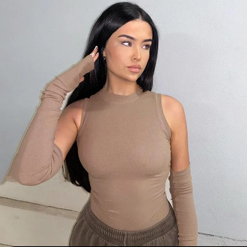 

Women Sexy Bodysuit Long Sleeve Club Bodycon Slim Sexy Bodysuit Ladies Party Leotard Elegant Casual Playsuit Women's Body Female