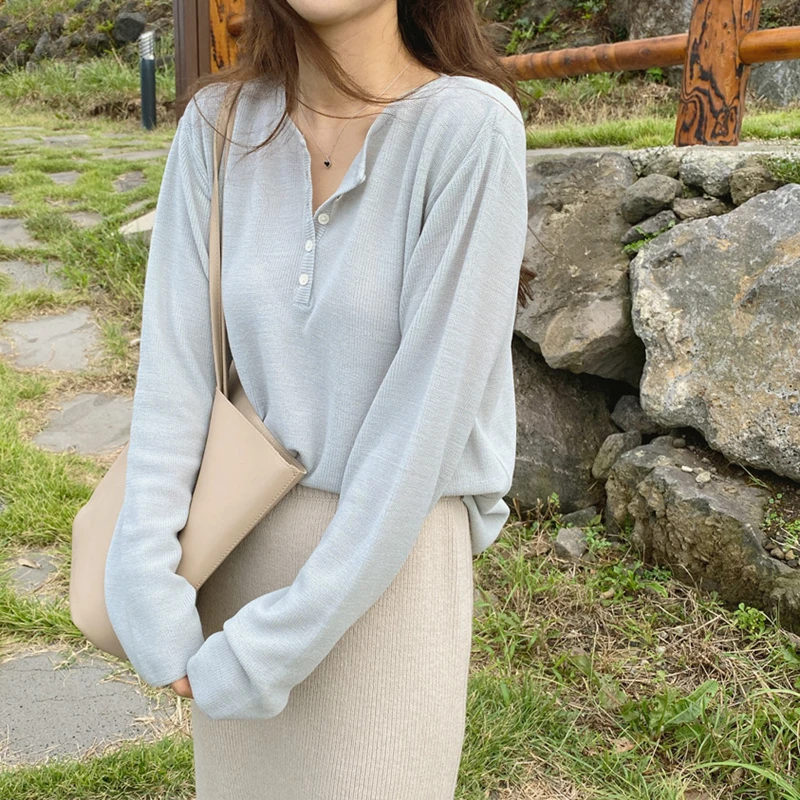 

2021 New Women Sweater Knitted Female O-Neck Solid Basewear Casual Sweet Elegant Office Lady Loose All Match Tops