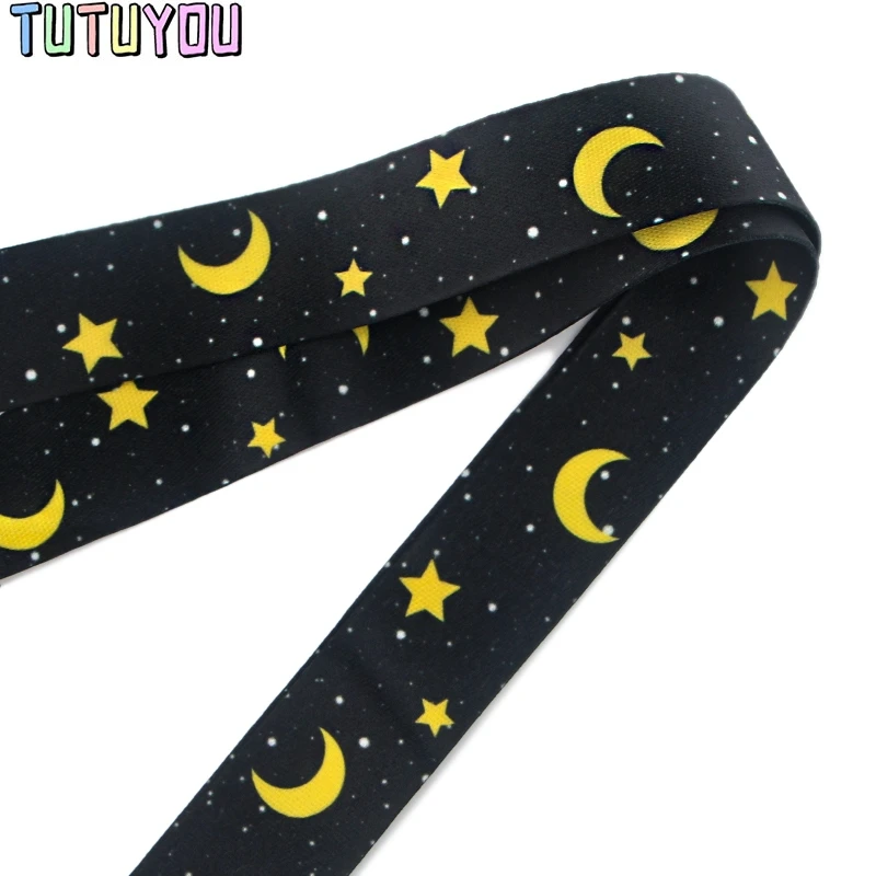PC1645 Star Moon Lanyards For Keychain ID Card Pass Gym Mobile Phone USB Badge Key Ring Holder Neck Straps Accessories | Мобильные