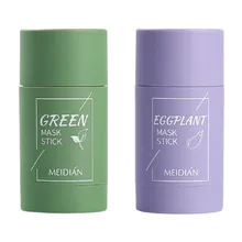 Green Tea Detox Stick Deep Cleansing Solid Mask Oil Control Pores Purifying Clay Green Mask Stick Wh