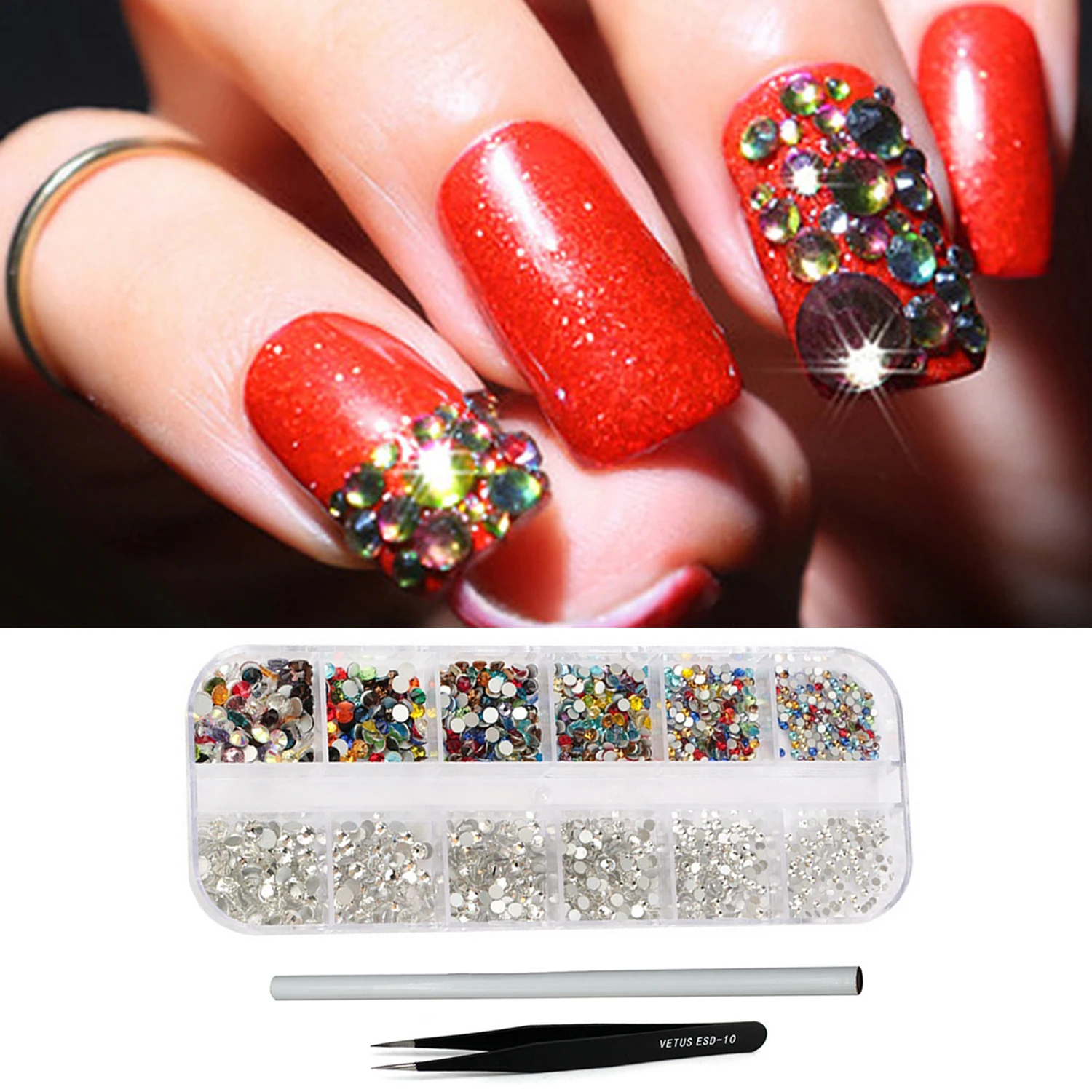 Детские 3D Стразы с плоской задней стороной кристаллы для творчества маникюрная