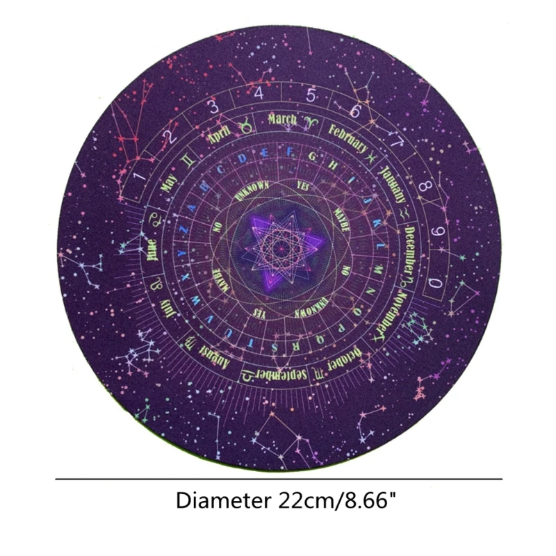 Round Pendulum Divination Tablecloth Tarots Card Pad Runes Altar Table Cloth Constellation Board Game Rubber Dropship | Спорт и
